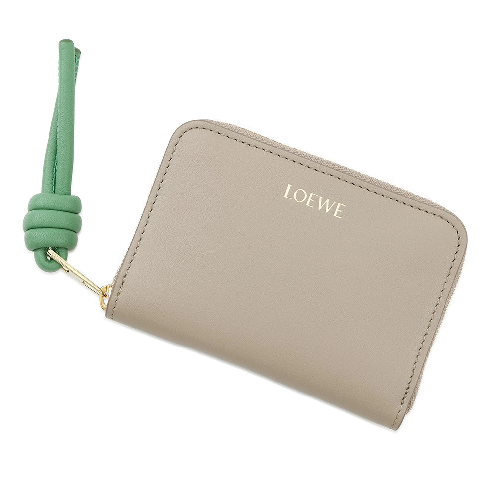 Loewe coin case Wallet zip purse shiny Napa calf leather wallet